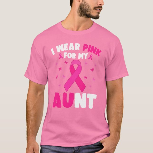 Jag Bära Rosa för min medvetenhet om bröstcancer i T Shirt (Framsida)