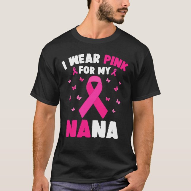 Jag Bära Rosa för min medvetenhet om bröstcancer i T Shirt (Framsida)