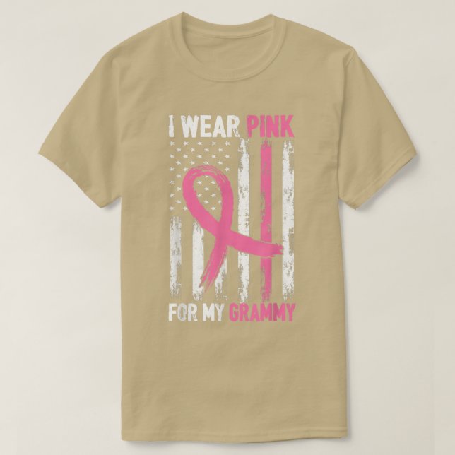 Jag Bära Rosa för min medvetenhet om bröstcancer T Shirt (Design framsida)