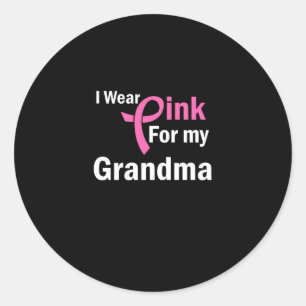 Jag Bära Rosa för min mormor Runt Klistermärke