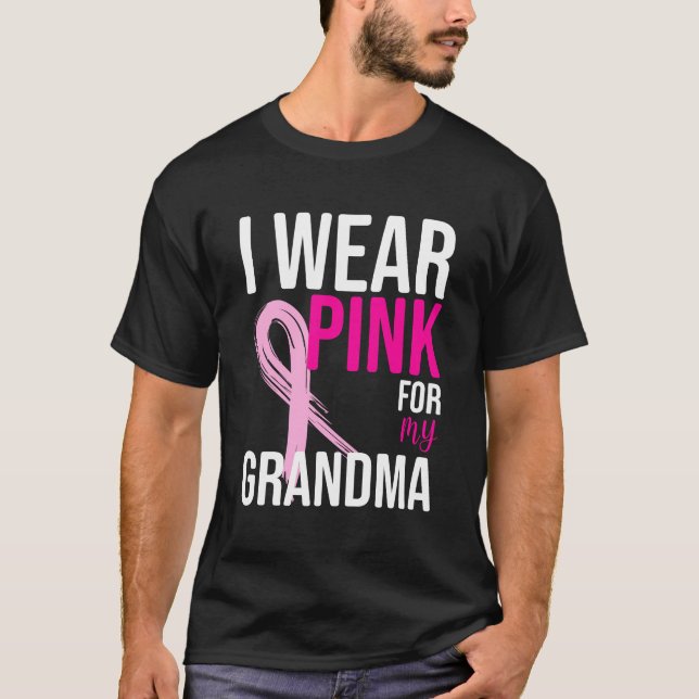 Jag Bära Rosa för min mormor T Shirt (Framsida)