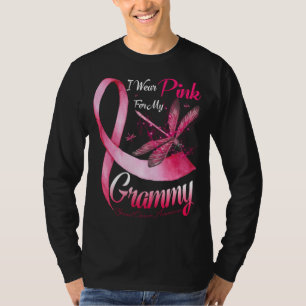 Jag Bära Rosa för min Rosa för Grammy Dragonfly T Shirt