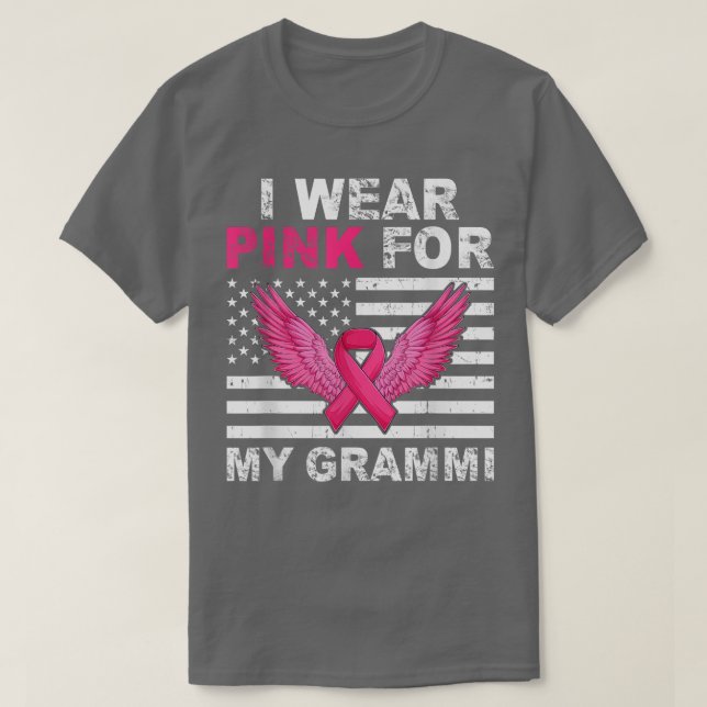 Jag Bära Rosa för min Rosa Ribbon Breast Cance T Shirt (Design framsida)