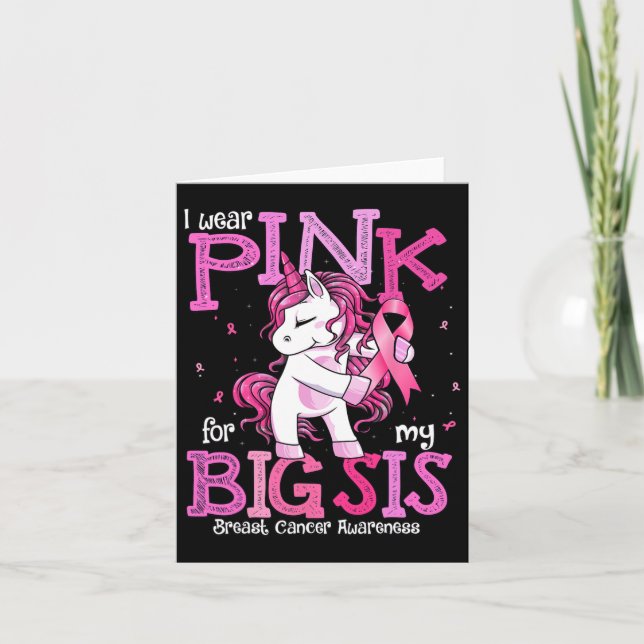 Jag Bära Rosa för mitt systerfartyg bröstcancerkri Kort (Framsida)