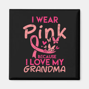 Jag Bära Rosa Kärlek Min morma Breast Cancer Aware Magnet