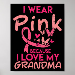 Jag Bära Rosa Kärlek Min morma Breast Cancer Aware Poster
