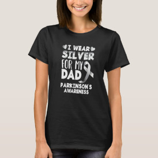 Jag Bära Silver för min Pappa stöder pappa Parkins T Shirt