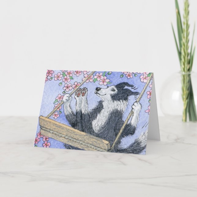 Jag bara svänger i blommarna. kort (Framsida)