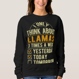 Jag bara Tänka om Llamas Alpaca Humor Llama T Shirt