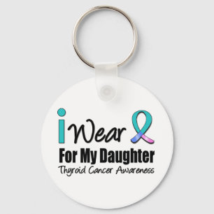 Jag Bära Thyroid Cancer Ribbon till min dotter Nyckelring