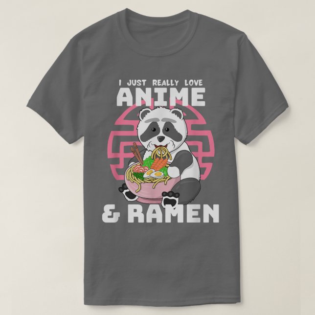 Jag bara Verkligen Anime Ramen Panda  T Shirt (Design framsida)