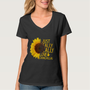 Jag bara Verkligen Chinchillas Women Manar Solros T Shirt
