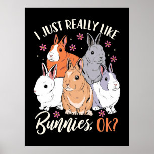 Jag bara Verkligen gillar kaniner Poster