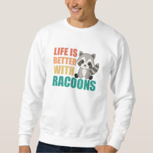 Jag bara Verkligen gillar Racoons Cute Raccoon Lång Ärmad Tröja