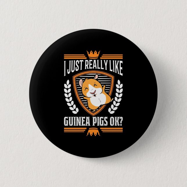 Jag bara Verkligen Guinea Gris Knapp (Framsida)