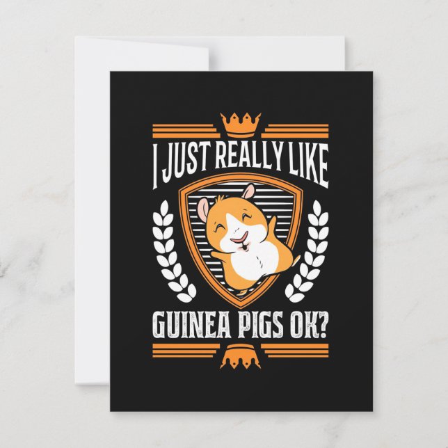 Jag bara Verkligen Guinea Gris Tack Kort (Framsida)