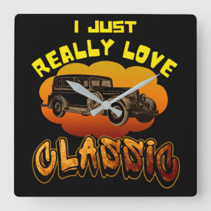 Jag bara verkligen kärlek Classic Fyrkantig Klocka