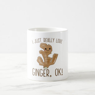 Jag bara Verkligen Kärlek Ginger ok! Kawaii Ginge Kaffemugg