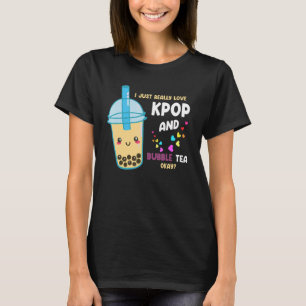 Jag bara verkligen kärlek kpop och bubbelte. t shirt