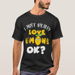 Jag bara Verkligen Lemons OK Vitamin C Träd Gult T Shirt