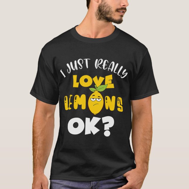 Jag bara Verkligen Lemons OK Vitamin C Träd Gult T Shirt (Framsida)