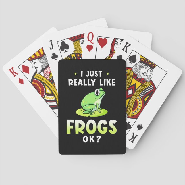 Jag bara Verkligen Likes Frogs Casinokort (Baksidan)