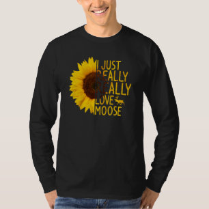 Jag bara Verkligen Moose Women Manar Hjort Elk Sun T Shirt