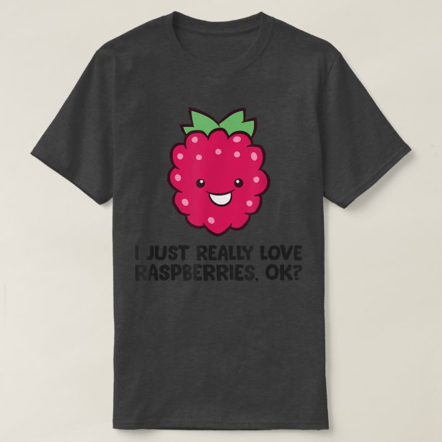Jag bara Verkligen Raspbär, Fruit Raspberry T Shirt (Design framsida)