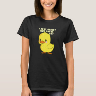 Jag bara Verkligen som Ankor Kids Animal Cute Anka T Shirt
