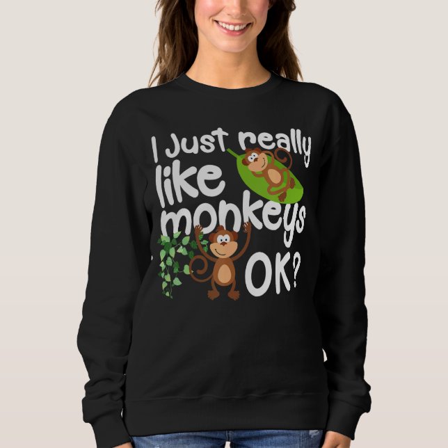 Jag bara Verkligen som apor Kärlek T Shirt (Framsida)