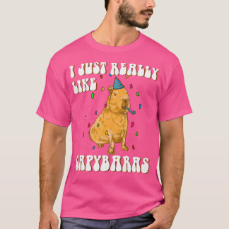 Jag bara Verkligen som Capybara Birthday T Shirt