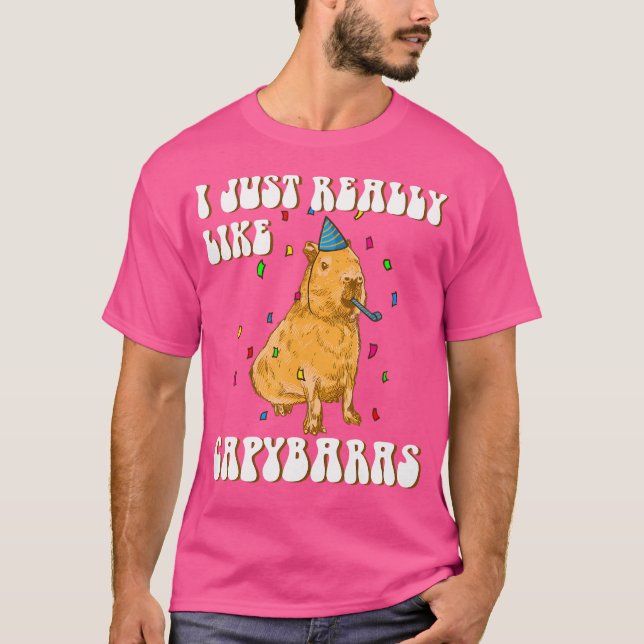 Jag bara Verkligen som Capybara Birthday T Shirt (Framsida)