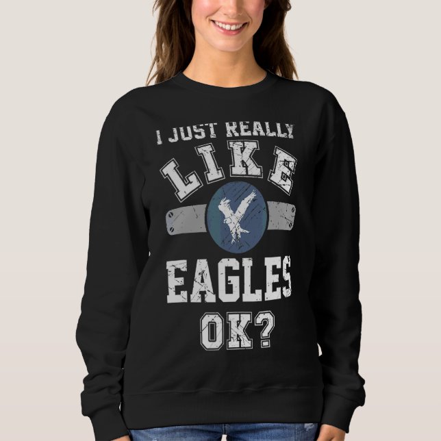 Jag bara Verkligen som Eagles Ok Eagle Manar Athle T Shirt (Framsida)