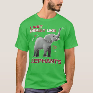 Jag bara Verkligen som elefanter T Shirt