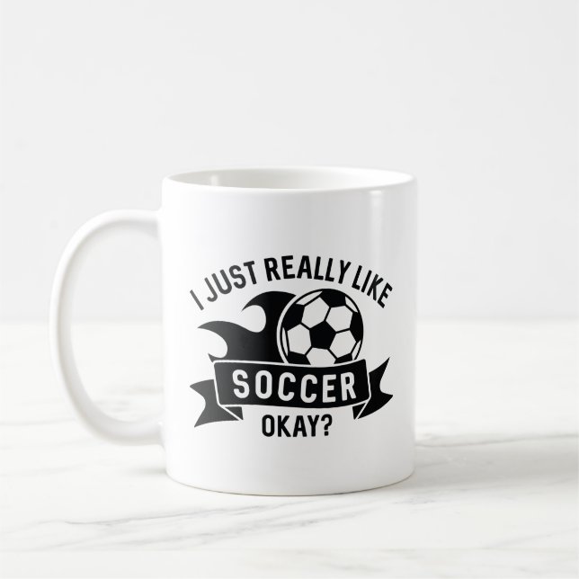 Jag bara Verkligen som en fotbollsspelare Kaffemugg (Vänster)