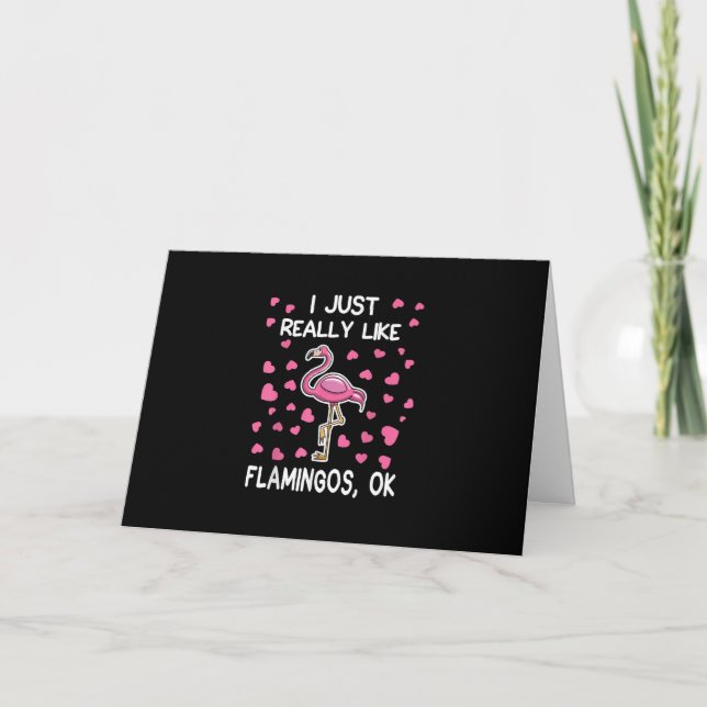Jag bara Verkligen som Flamingos, okej Flamingo Äl Kort (Framsida)