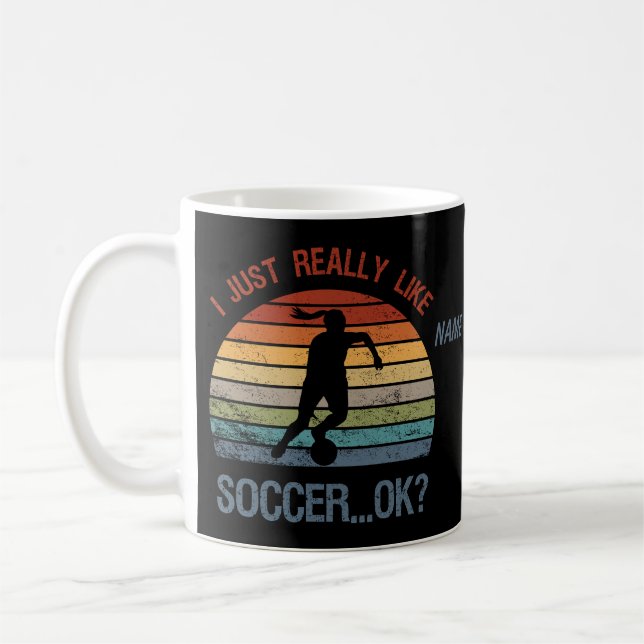 Jag bara verkligen som fotboll, okej? Lönsam fotbo Kaffemugg (Vänster)