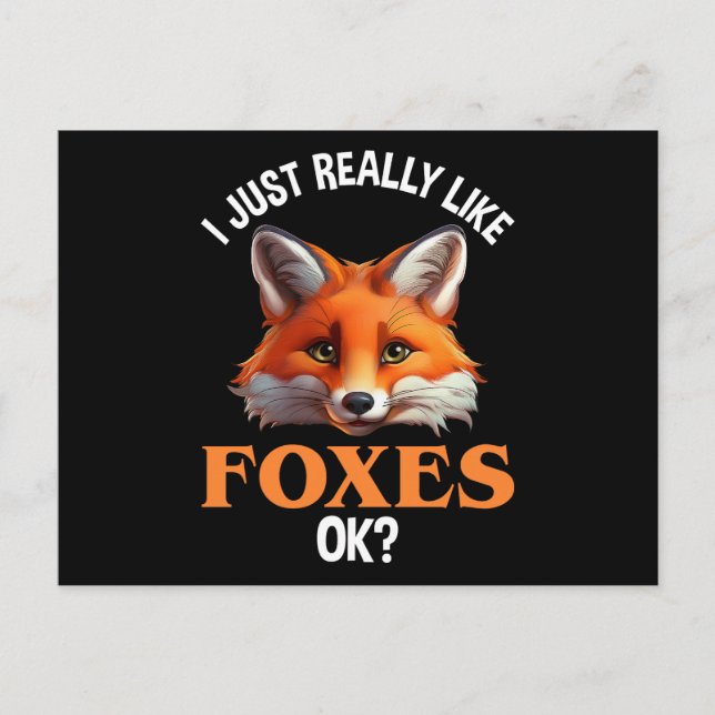 Jag bara Verkligen som Foxes okej? Vykort (Framsida)