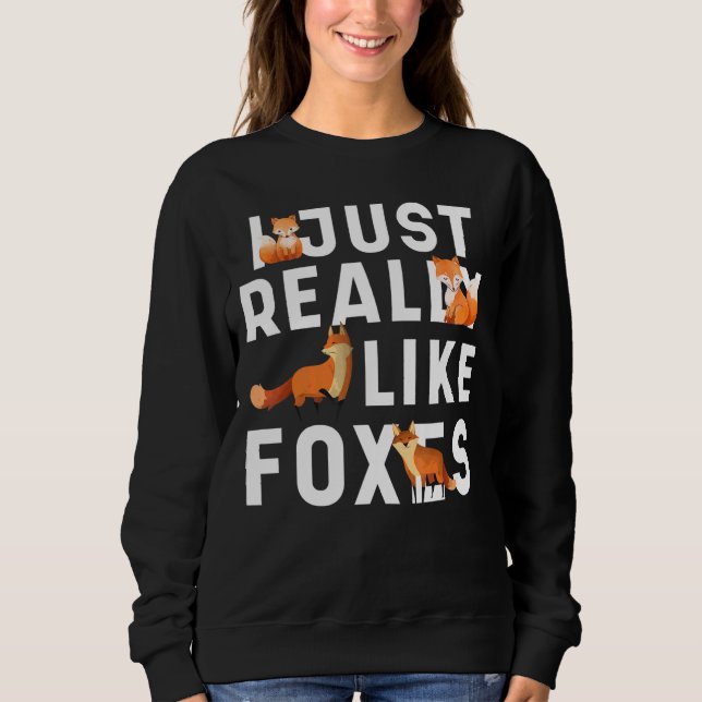 Jag bara verkligen som Foxes söta djurkonst T Shirt (Framsida)