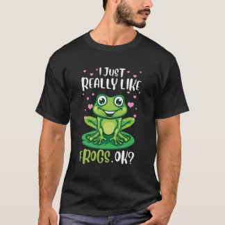 Jag bara Verkligen som Frogs.. Okej, Träd Frog Gif T Shirt
