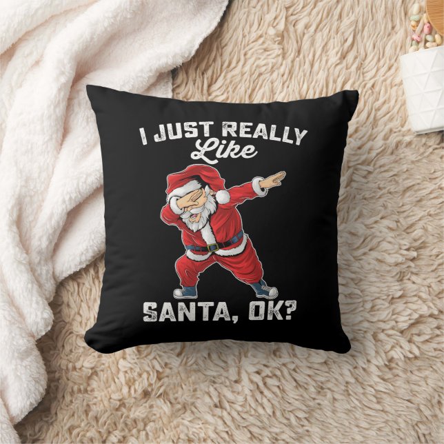 Jag bara Verkligen som jultomte Kudde (Filt)