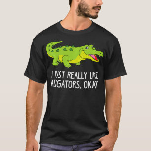 Jag bara Verkligen som Krokodiler Funny Crokodile T Shirt