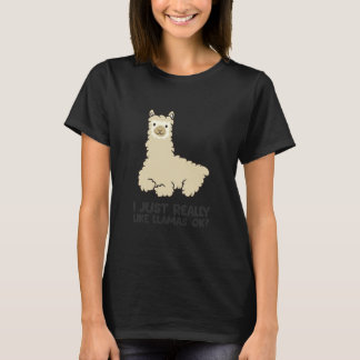 Jag bara Verkligen som Llamas T Shirt