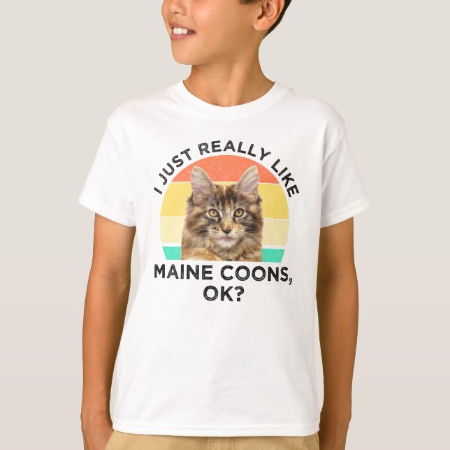 Jag bara Verkligen som Maine Coons. T Shirt (Framsida)