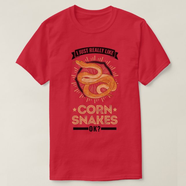 Jag bara Verkligen som Maj Snakes T Shirt (Design framsida)