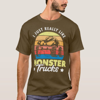 Jag bara verkligen som Monster Lastbilar 2 T Shirt