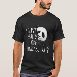 Jag bara Verkligen som Pandas OK Cute I Kärlek Pan T Shirt