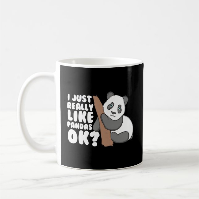 Jag bara Verkligen som Pandas Ok Panda Kaffemugg (Vänster)