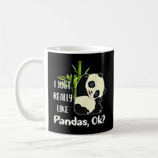 Jag bara Verkligen som Pandas OK Pandas Kaffemugg (Vänster)