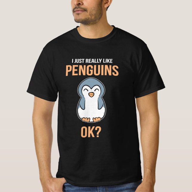 Jag bara Verkligen som Penguin T Shirt (Framsida)